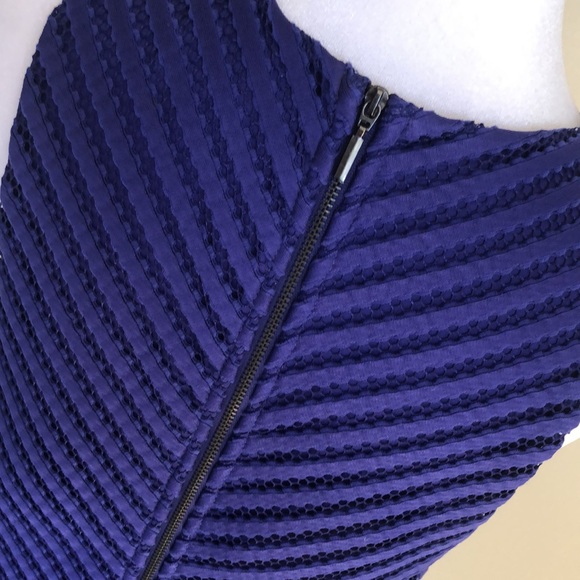 MOSSIMO LADIES V NECK ZIP BACK UNIQUE TEXTURE ROYAL BLUE US SIZE M - Picture 7 of 9